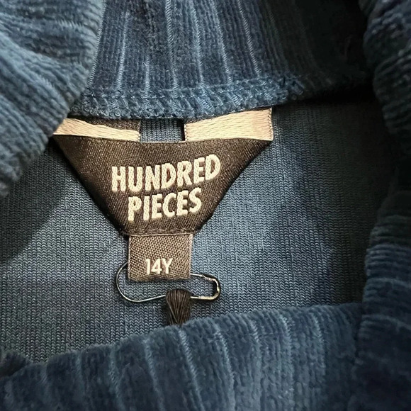 NWT Hundred Pieces Blue Velvet Turtleneck Top - Picture 2 of 6